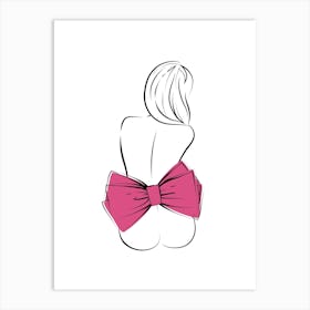 Backless Lady Art Print