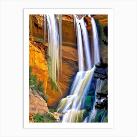 Calf Creek Falls, United States Nat Viga Style Art Print