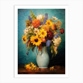 Van Gogh Inspired Sunflowers 02 Art Print