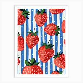 Strawberries Fruit Summer Illustration 1 Art Print