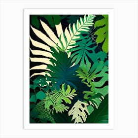 Japanese Painted Fern Vibrant Art Print