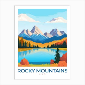 Usa Rocky Mountains Travel Art Print