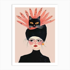 Cat Hat Art Print