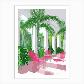 Tropical Patio 1 Art Print