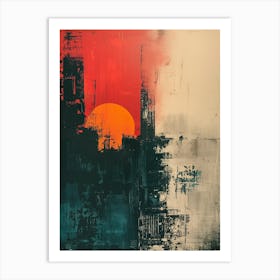 Sunset In The City 2 Art Print