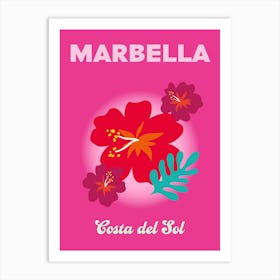 Marbella Costa Del Sol Travel Print Art Print