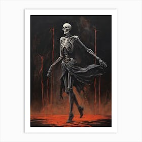 Dance With Death Skeleton Painting (8) Art Print