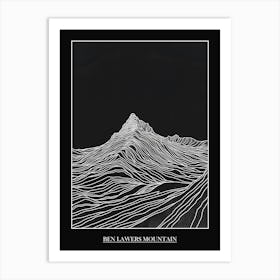 Ben Lawers Mountain Line Drawing 4 Poster Art Print