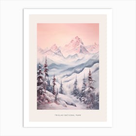 Dreamy Winter National Park Poster  Triglav National Park Slovenia 1 Art Print