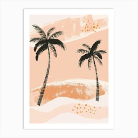 Palm Trees On The Beach 14 Art Print