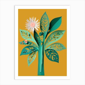 Paper Cut Flower Art Print