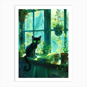 Cat In The Window 8 Art Print