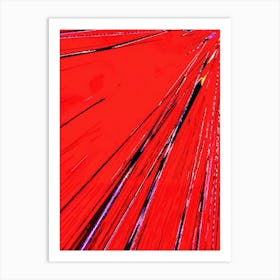 Abstract Red Background Art Print