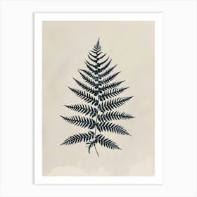 Fern Plant Minimalist Illustration 5 Art Print