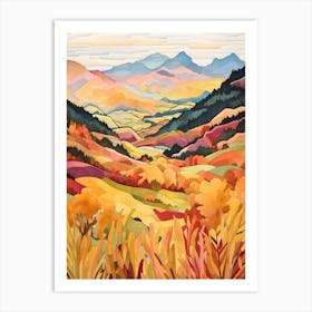 Autumn National Park Painting Berchtesgaden National Park Germany 2 Art Print