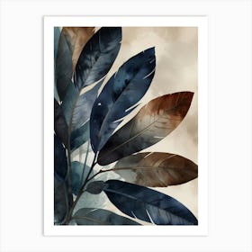 Blue Feathers Art Print