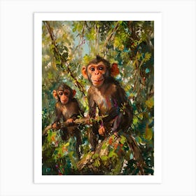 Chimpanzees 2 Art Print