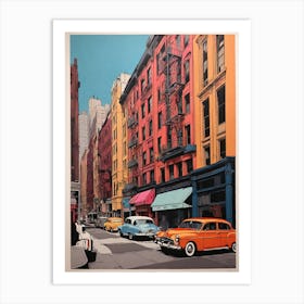 Tribeca New York Colourful Silkscreen Illustration Po 1 (1) Art Print