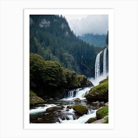 Waterfalls In The Trees Art Print