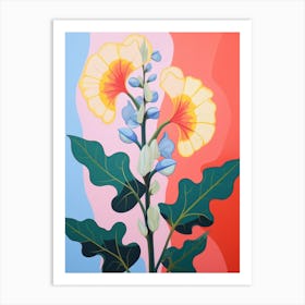 Snapdragon Flower 3 Hilma Af Klint Inspired Pastel Flower Painting Art Print