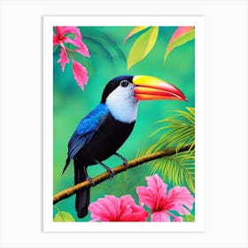 Kiwi Tropical bird Art Print