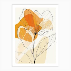 Orange Flower 4 Art Print