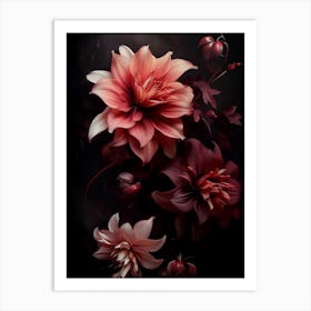 Dahlias Art Print