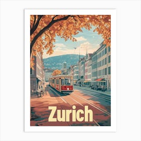 Aihrgdesign A Classic 1960s Travel Poster For Zurich Showcasi 83a18329 C649 4961 975d 80b14bcf05dc 0 Art Print