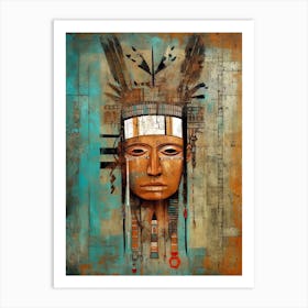 Native american mask 2 Art Print