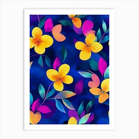 Seamless Floral Pattern 2 Art Print