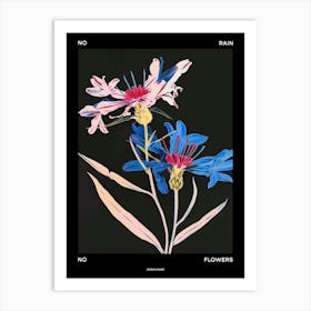 No Rain No Flowers Poster Cornflower 1 Art Print