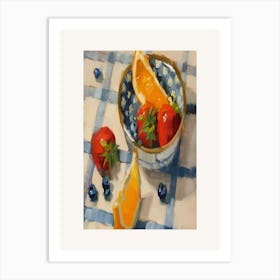 Oranges And Blueberries 1 Art Print