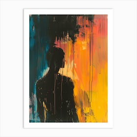 Silhouette Of A Woman Art Print