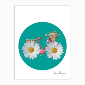 Vélo fleur Art Print