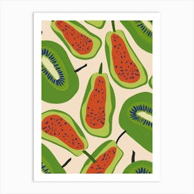 Abstract Fruit Pattern Illustration 3 Art Print