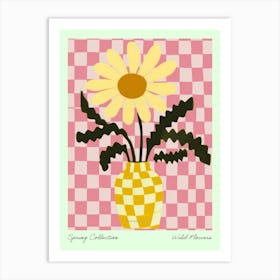 Spring Collection Wild Flowers Yellow Tones In Vase 4 Art Print