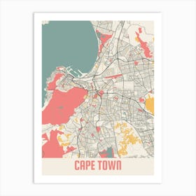 Cape Town Map Poster Art Print