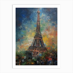 Eiffel Tower Paris France Monet Style 23 Art Print