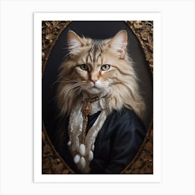 Victorian Cat Art Print