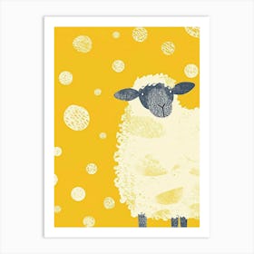 Yellow Sheep 3 Art Print