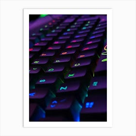 Glow In The Dark Keyboard Art Print