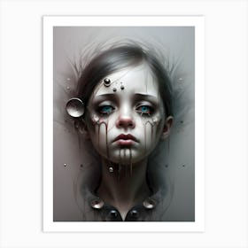 Girl With Tears On Her Face~Escape Clause ~Reimagined Art Print