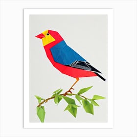 American Goldfinch Origami Bird Art Print