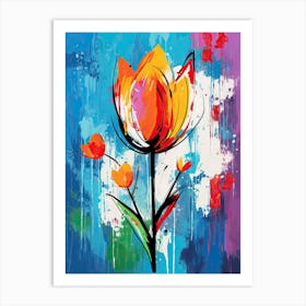 Graffiti Garden Magic: Tulips Art Print