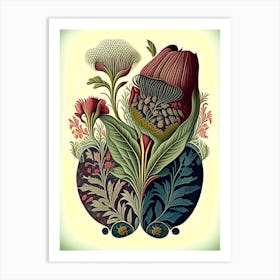 Beard Tongue Wildflower Vintage Botanical 1 Art Print