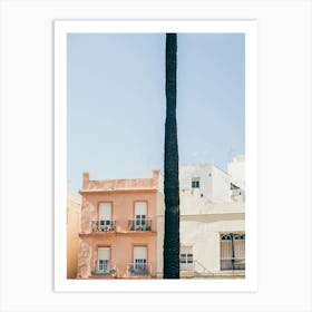 Pastel Houses in Two Art Print