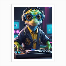 DJ Gecko Art Print