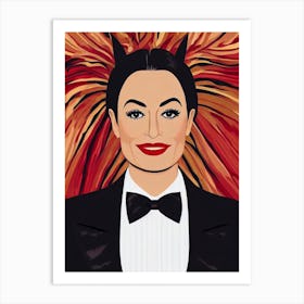 Joan Crawford Illustration Movies Art Print