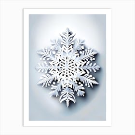 Frost, Snowflakes, Marker Art 5 Art Print