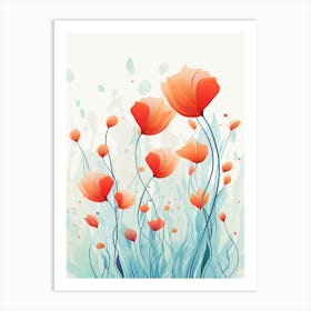 Radiant Reds: Poppy Flower Wall Décor Print Art Print